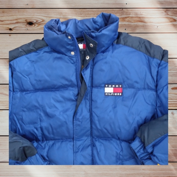 Tommy Hilfiger Vintage Puffer Jacket Large - Picture 2 of 9